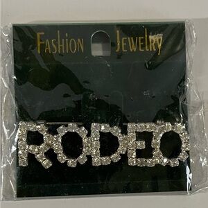 NWT RODEO Silver Crystal Brooch